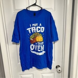 Gildan Blue Men’s Pregnancy Announcement Tee Shirt Size 2XL